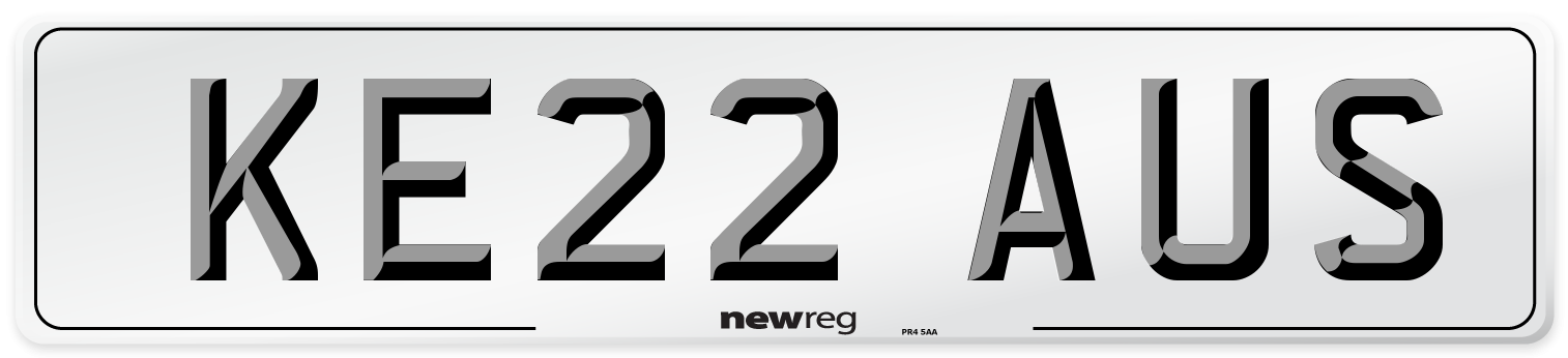 KE22 AUS Number Plate from New Reg